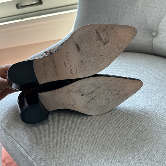 $550 Ulla Johnson Lola Leopard Stiletto Ankle Boots Calf hair Pointed Toe Size 7 - Picture 8 of 8